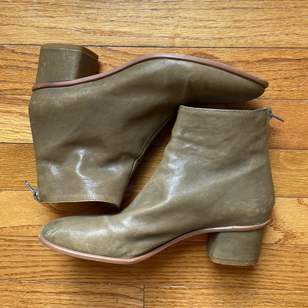 Leather ankle boots